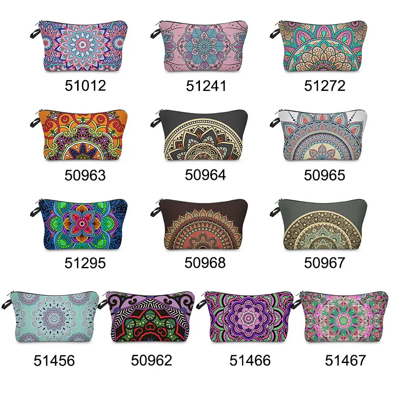 

Hot Selling 3D Printed Cosmetic Bag Women Hand Held Portable Large Capacity Cosmetics Storage Bags -B5