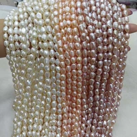 aaa baroque natural freshwater pearl beads high quality 36cm punch loose beads for diy women necklace bracelet jewelry making
