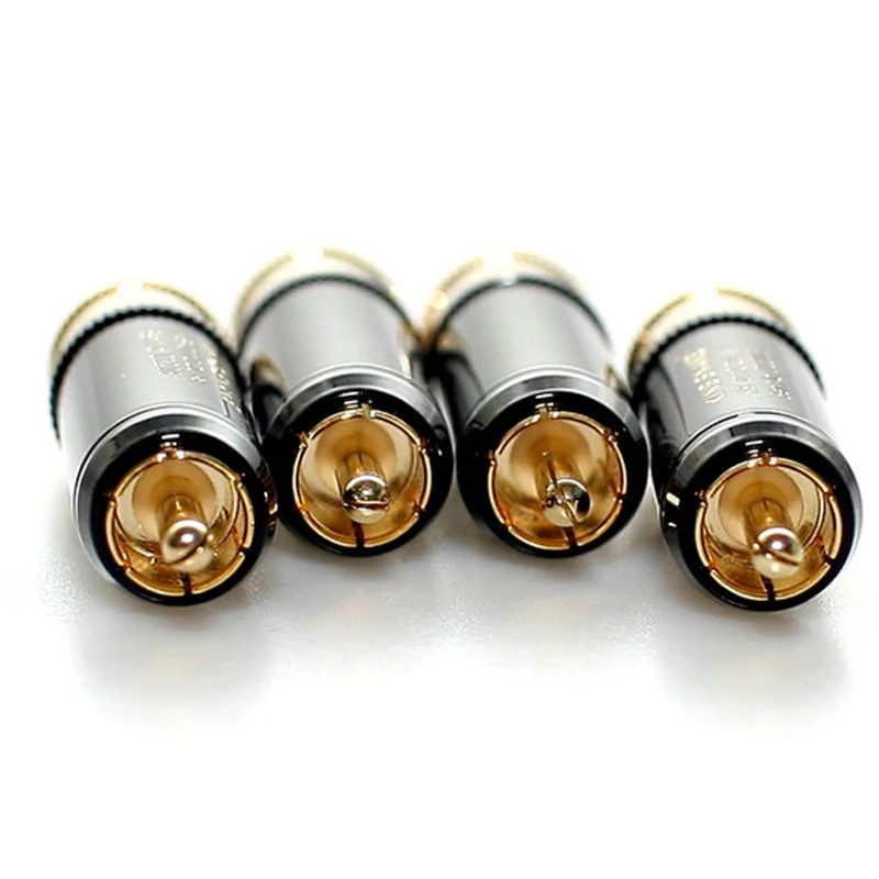 King snake KS 0110Cu 24K позолоченный Hi End разъем RCA 4 шт./лот|king snake|lot lotpcs connector |