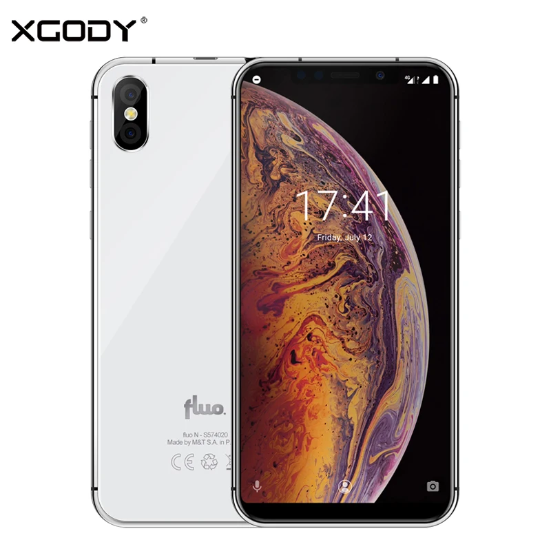 XGODY Dual 4G Sim смартфон Fluo N Face ID 5 7 дюймов 19:9 экран Android 8 1 мобильный телефон 3 ГБ + 32