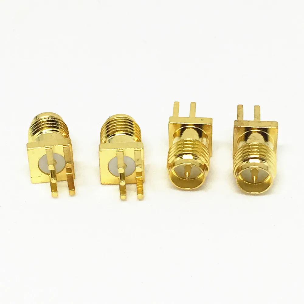 5 шт. латунный RP SMA штекер Центральная пайка PCB зажим край крепление RF Разъем для