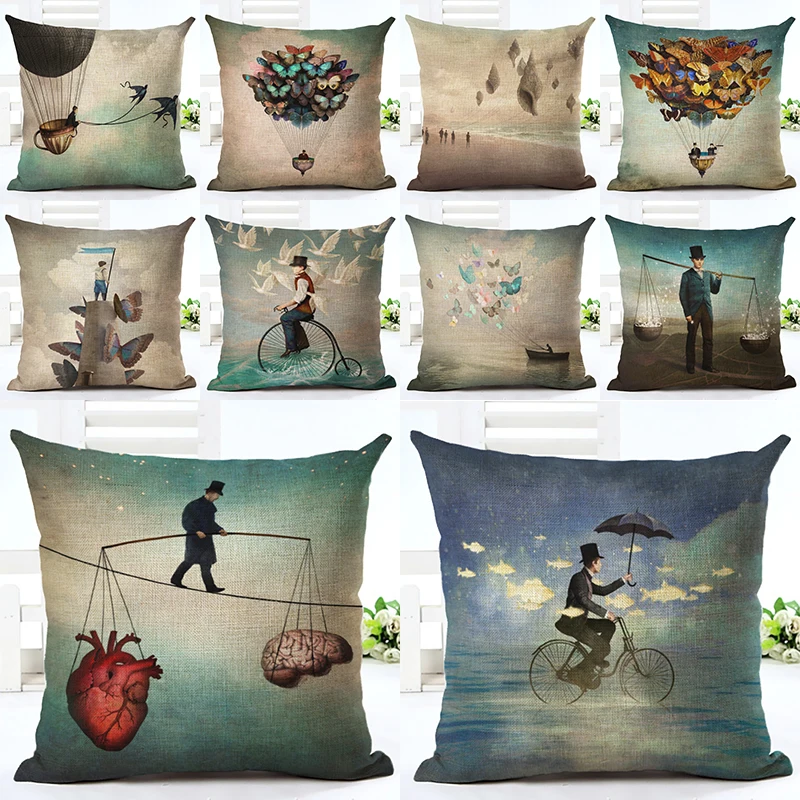 Новый домашний декор Connotation наволочка с картой Наволочка Чехол для подушки из