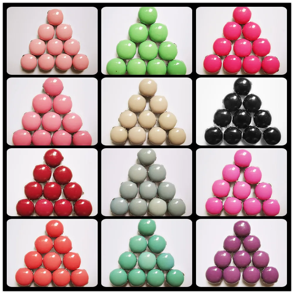 

Acrylic Rhinestones 10MM Rhinestones For Sewing Garment Decorative Stones Round Crystal For Crafts 50Pcs Shoe Accessories Crafts