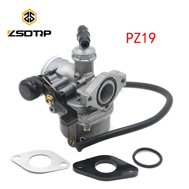 ZSDTRP 19 мм мотоцикла карбюратор Keihin PZ19 для 50 70 90 110cc ATV багги Kart горизонтальный двигатель моторы