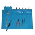 Теплоизоляционный силиконовый коврик, S-170, S-160, S-150, S-140, паяльный коврик, платформа для обслуживания стола, ремонтная станция с магнитом