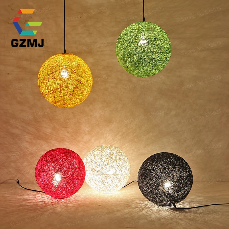 Винтажный Плетеный подвесной светильник промышленный Лофт ретро бар кафе