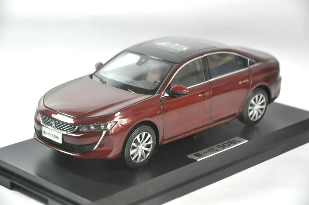 1:18 литая модель для Peugeot 508L 508 2019 красный редкий сплав игрушечный автомобиль