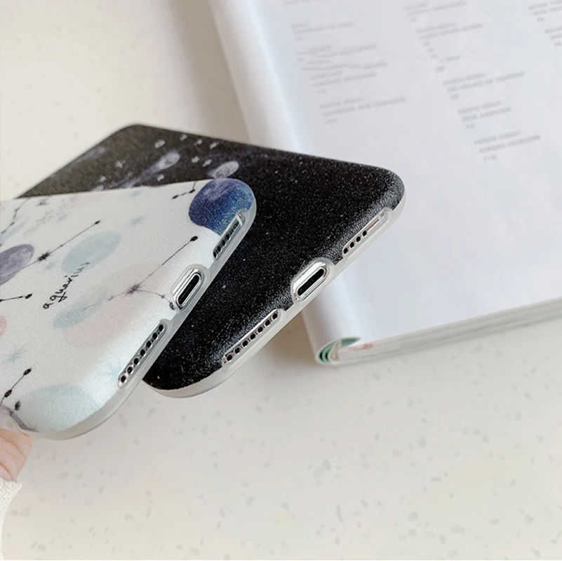 Мягкий ударопрочный чехол из ТПУ с рисунком созвездия для iPhone 7 8 Plus X XS Max XR 6s 6