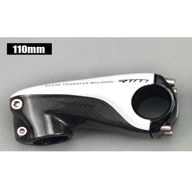 White Glossy 110MM TMAEX New Full Carbon Stem Road/Mountain Bike Stem 80/90/100/110MM Red/Black/White/Silvery Free Shipping Bicycle Stem Parts - Цвет: White Glossy 110MM