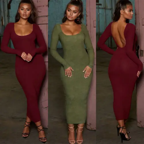 2019 Модный Новый горячий сексуальный женский зимний Обтягивающий джемпер с