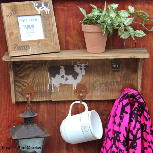 Корова тема фермерский ручной работы твердая древесина фотообои для домашнего