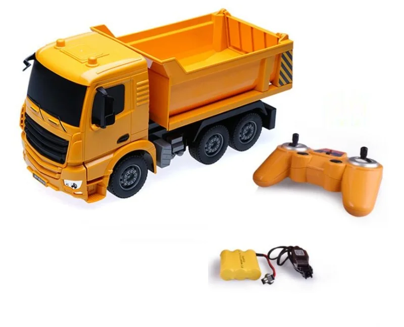 

RC Dump Truck 1:26 28CM simulation full-size 6 wheel off-road One Key Tipping Bucket Remote Control truck model VS WPL B-16 Q60