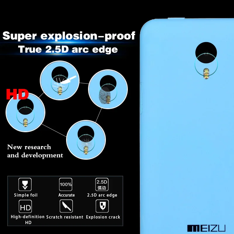 Back Camera Lens Tempered Glass Film For Meizu M1 M2 M3 M5 Note camera Meilan 1 2 3 5 Rear Camrea Protector |