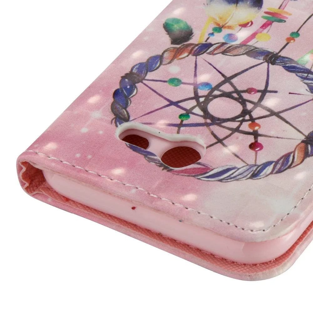 Розовый Dream Catcher 3D красочные картины бумажник флип Чехол подставка для Samsung Galaxy J3