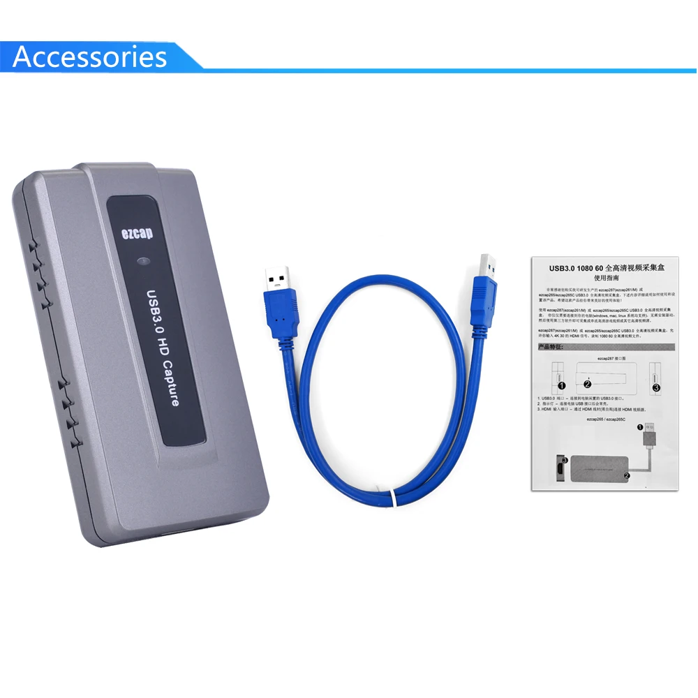 Ezcap287 USB 3 0 HDMI запись в режиме реального времени 1080p 60fps Plug and Play для XBOX One PS3 4 WII U