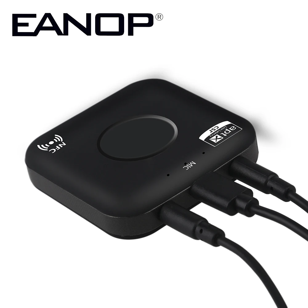 EANOP B7 Plus BT4.2 беспроводной аудио приемник громкой связи NFC 3,5 мм двойной аудио плеер Aux автомобильный mp3-плеер
