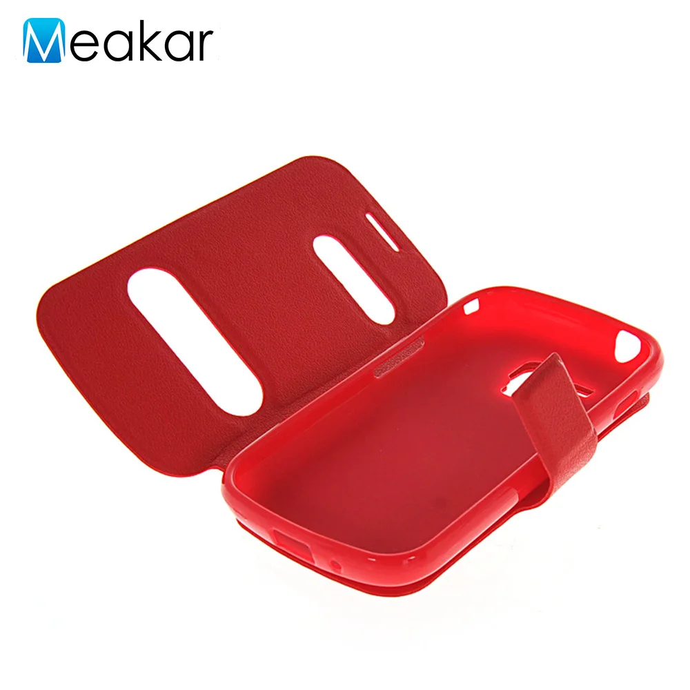 Чехол из искусственной кожи с двойным окном 4 0 дюйма для Samsung Galaxy Trend Plus S7580 чехол S