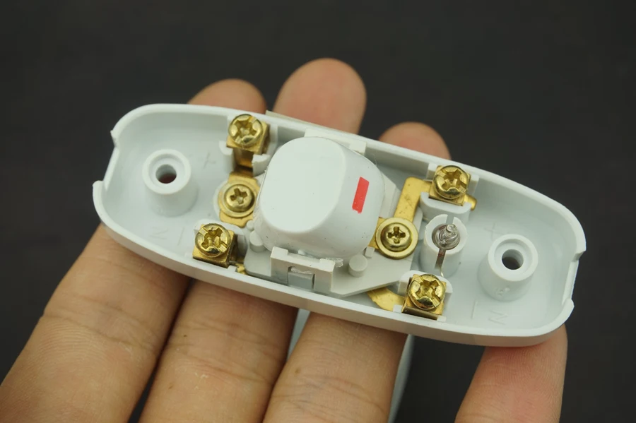 5 шт./лот Акция! Компактный встроенный шнур выключатель света лампы AC 250 V/110 V 10A