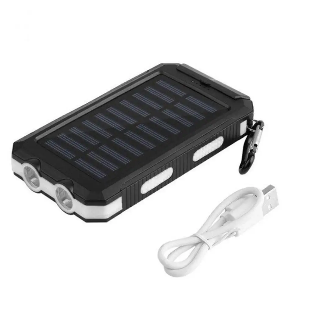 1А 1 5V2 с подсветкой Ночная Солнечная 20000 мАч USB DC LED 5V1A порт аварийный внешний