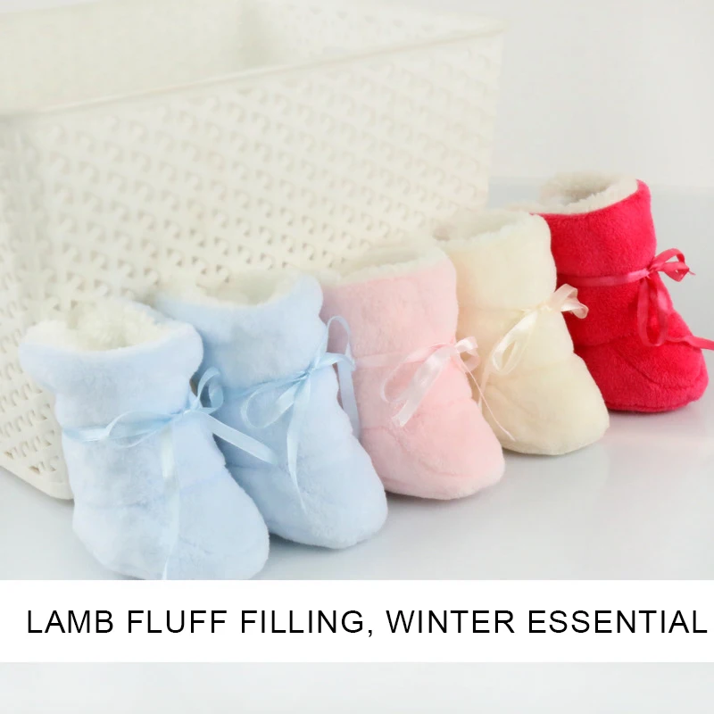 Children Socks Cashmere +Coral fleece Newborn Shoes Soft Indoor Floor Socks Winter Baby Foot Cover Keep warm Footwear 0-3 Months