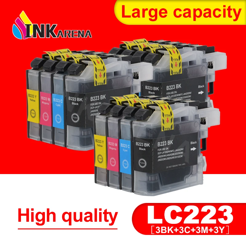 LC223 чернильный картридж LC 223 LC223XL картриджи для Brother DCP J562DW J4120DW MFC J480DW J680DW J880DW
