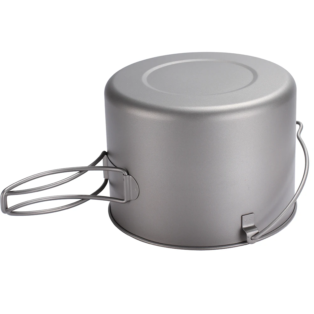 TOAKS Titanium Pot Ultralight Outdoor Camping Hiking Backpacking Hanging Tableware With Bail Handle 1600ml 7.4oz POT-1600-BH