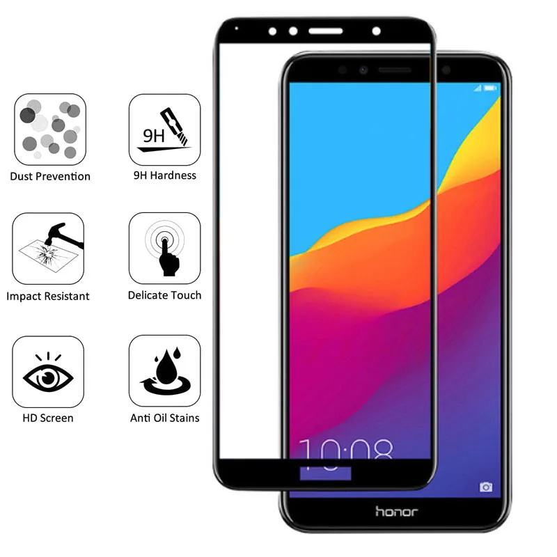 Защитное стекло для Honor 7A 7C Pro закаленное Huawei защита экрана полное покрытие пленка