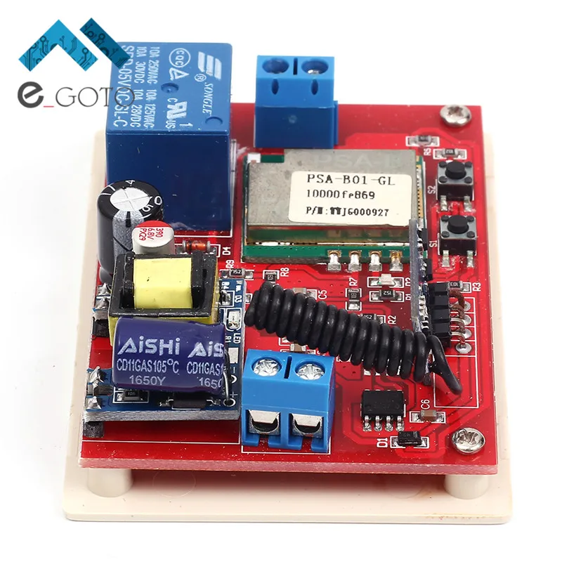 Wi-Fi 1 канал 220 В толчковой Self-замок модуль + 433 м Беспроводной удаленного Управление