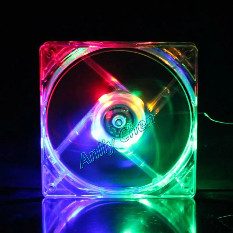 2 шт. GDT DC 12 В 5 видов цветов светодиодный чехол для компьютера 120 мм 120x25 12025s 4Pin