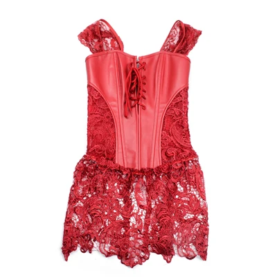 red Корсет утягивающее белье пояс для похудения Корсет сексуальный женский корсет в стиле стимпанк платье с корсетом в готическом стиле кожаный корсет для похудения Интимная готическая одежда бюстье-бурлеск сексуальный - Цвет: red
