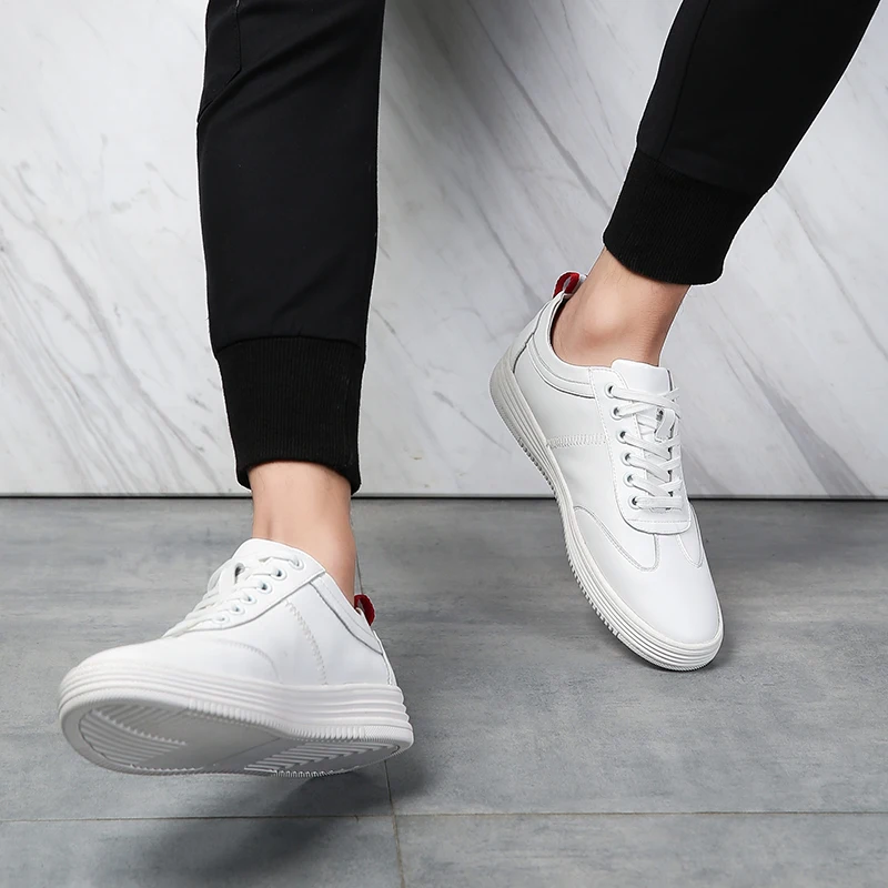 Новое поступление маленькие белые туфли удобные кожаные кроссовки дышащие