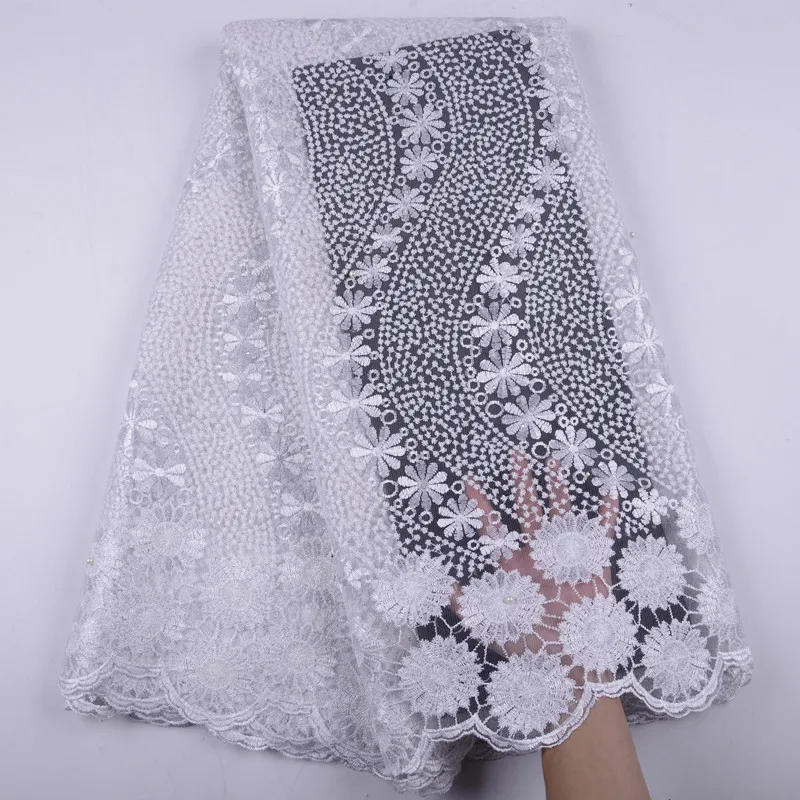 Новинка 2019 нигерийская французская сетчатая кружевная ткань с камнями и