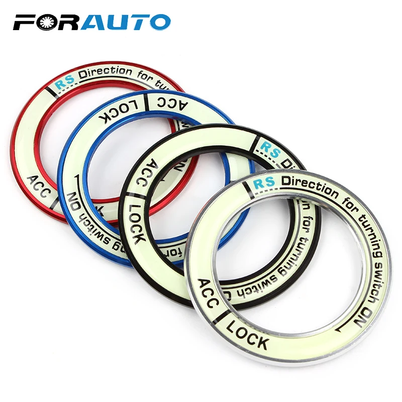 FORAUTO 3D Автомобильные наклейки-кольца, круглый светильник, украшение, авто аксессуары, автомобильный переключатель зажигания, крышка для COROLLA Lewin, светящийся