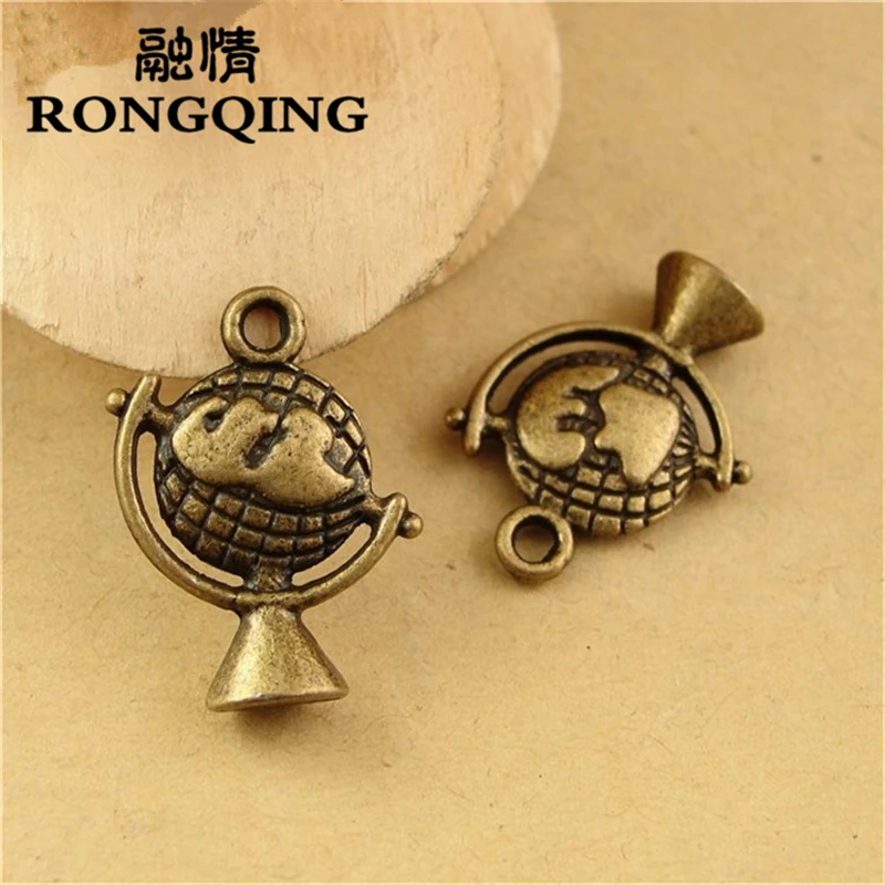 

RONGQING 20*16 мм античные бронзовые шармы 60 шт./лот модные браслеты Подвески для изготовления ювелирных изделий