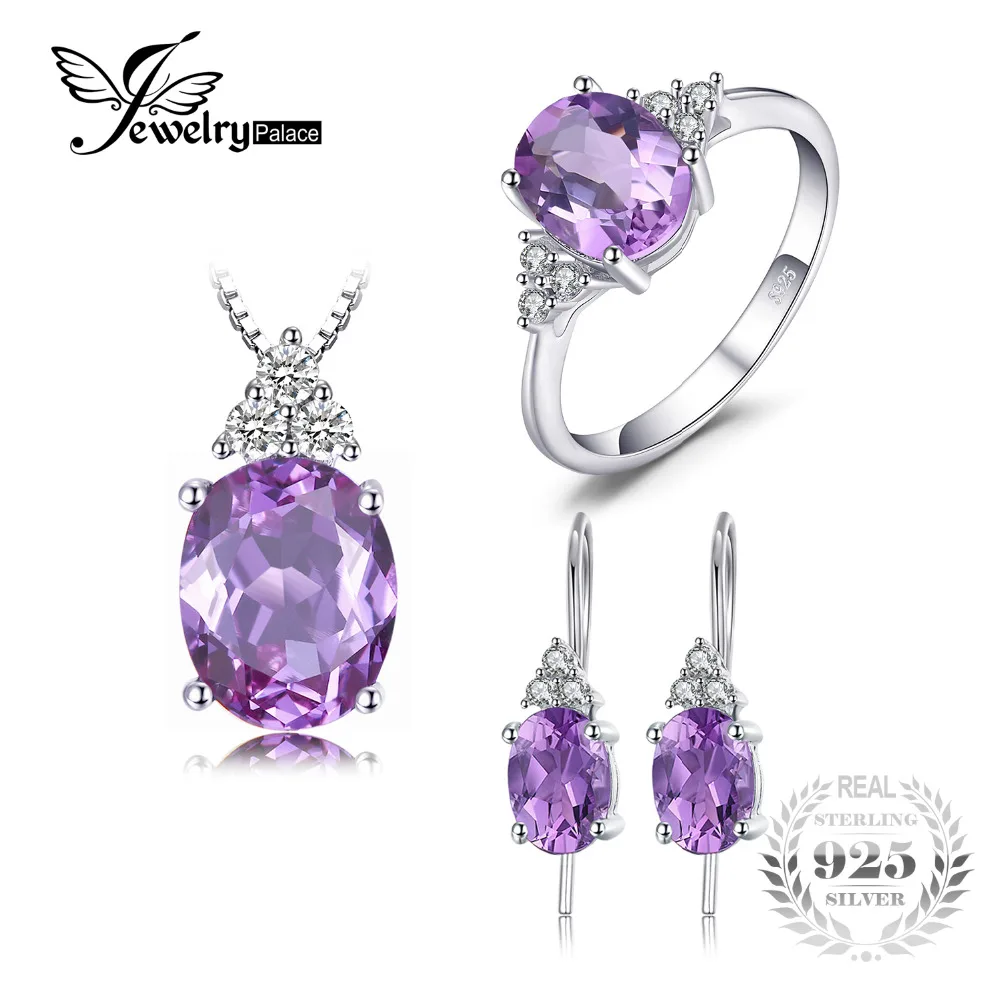 Jewelrypalace классический 7ct создан Александрит Кольцо Подвески Висячие серьги