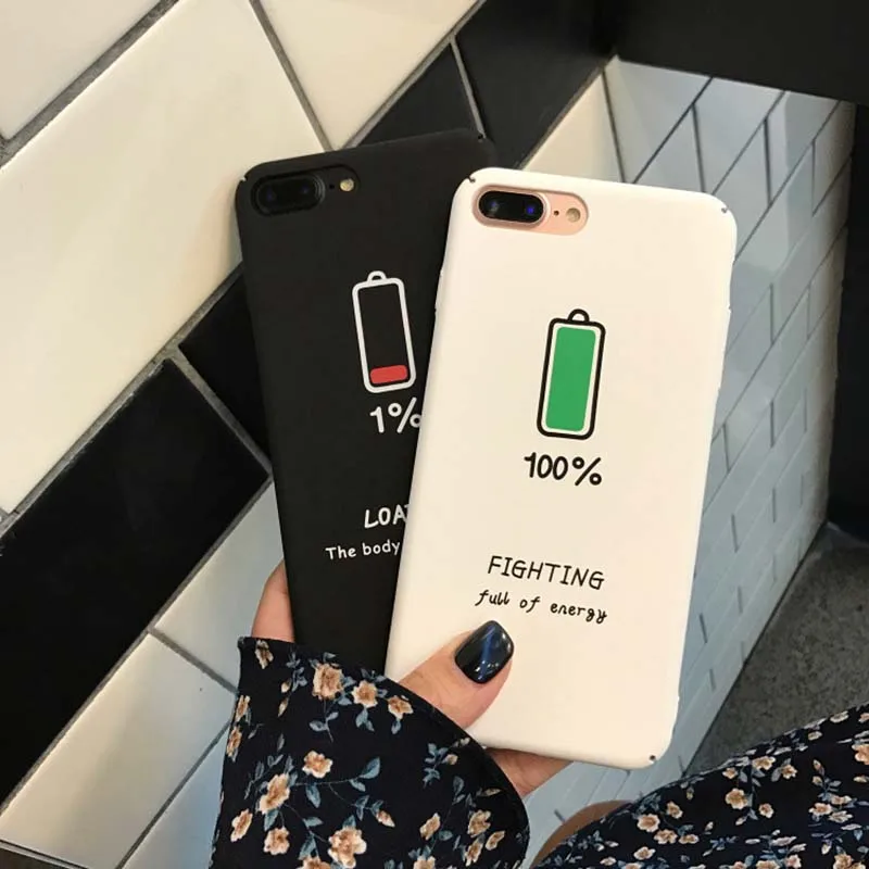 Низкий аккумулятор боев отсутствие электричества Чехлы для iPhone X XR XS Max 5 5S SE 6 6S 7 8