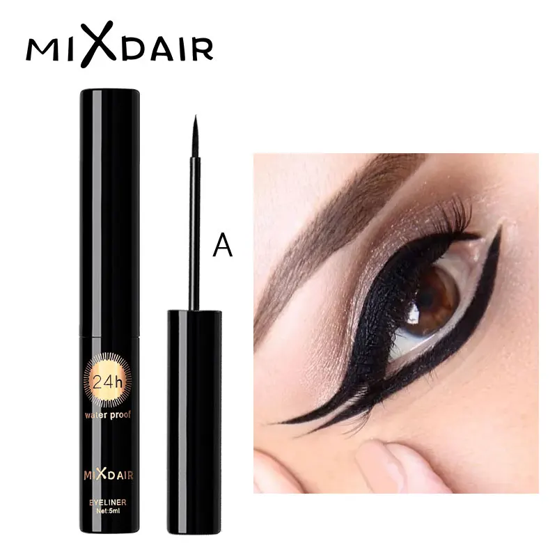 A Hard brush MIXDAIR Подводка для глаз Водостойкая жидкая подводка для глаз Beauty Cat Style Черный Долговечный карандаш для глаз Pen Карандаш для макияжа Косметика - Цвет: A Hard brush