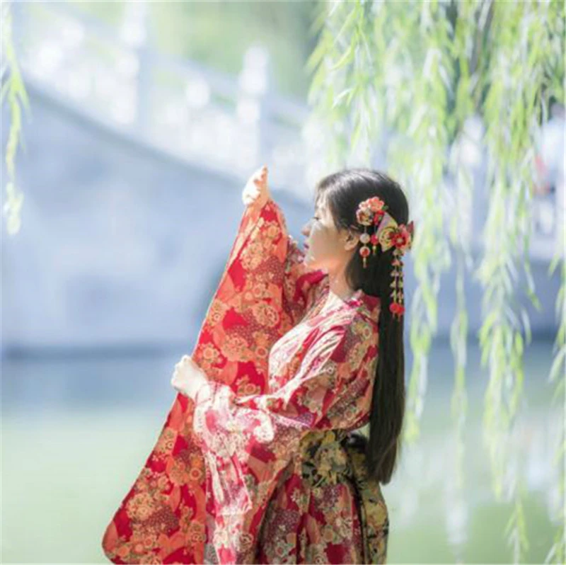 Ручной работы классический японский Stlye цветок головной убор сакуры клип кимоно