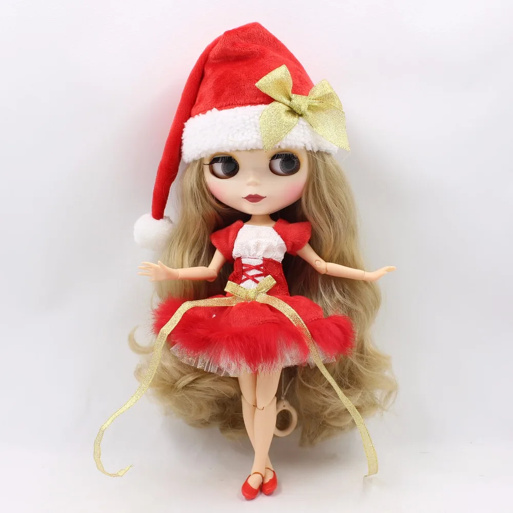 Фабричная игрушечная кукла blyth с матовым лицом Рождественская обувь