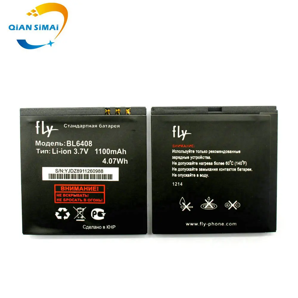 QiAN SiMAi 1 шт. BL6408 1100 мАч высокое качество оригинальный аккумулятор для Fly смартфон