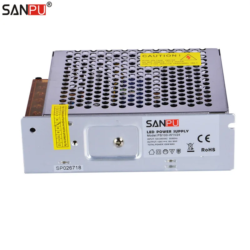 SANPU SMPS 24vdc 100 Вт Светодиодный драйвер 4a постоянное напряжение Импульсный источник
