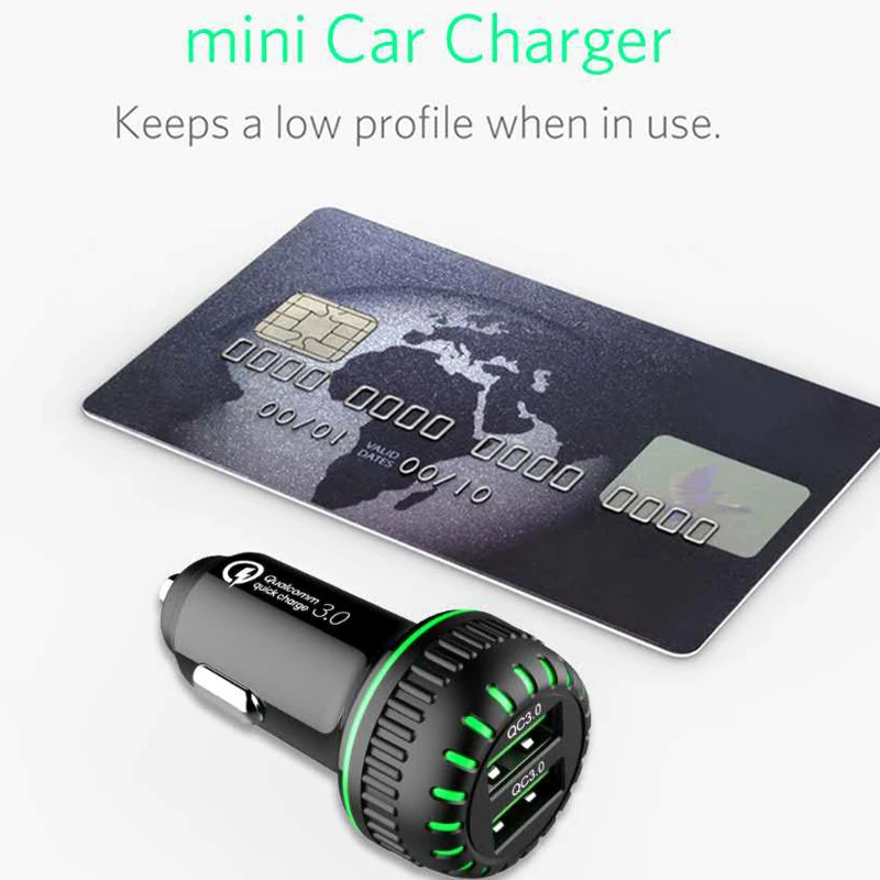 Fiuzd 36 Вт USB Автомобильное зарядное устройство Dual Quick 3 0 Зарядка для xiaomi mi 9 se t iPhone 6s X
