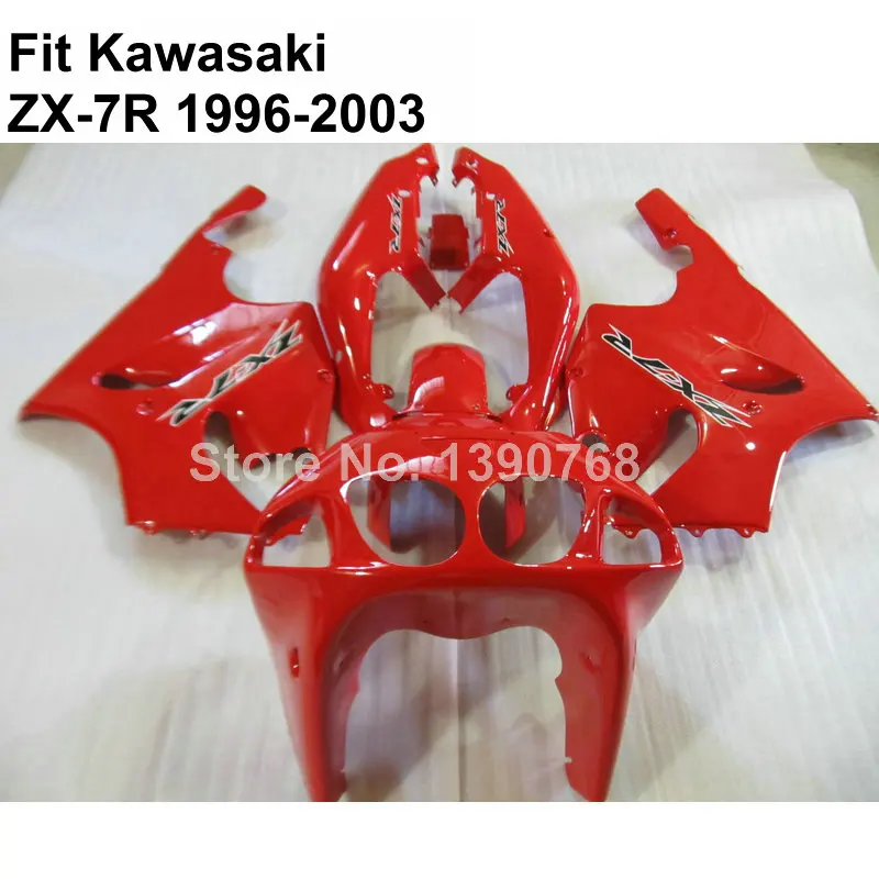 Красный комплект кузова для Kawasaki Ninja Обтекатели ZX7R 96-03 ZX 7R 1996-2002 2003 обтекателей VT78 |