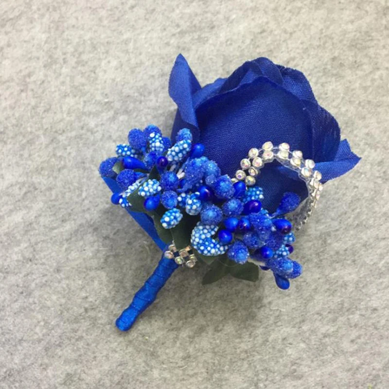 Ivory Red Best Man Corsage for Groom Groomsman Silk Rose Flower Wedding Accessories Pin Brooch Decor Wrist | Украшения и