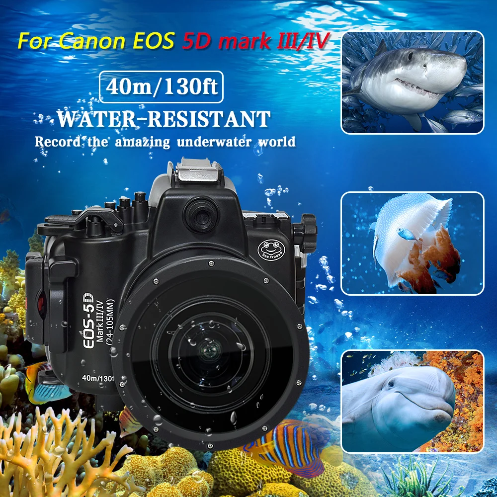 Водонепроницаемый корпус для подводной камеры Canon 5D Mark III IV DSLR 40 м 130 футов