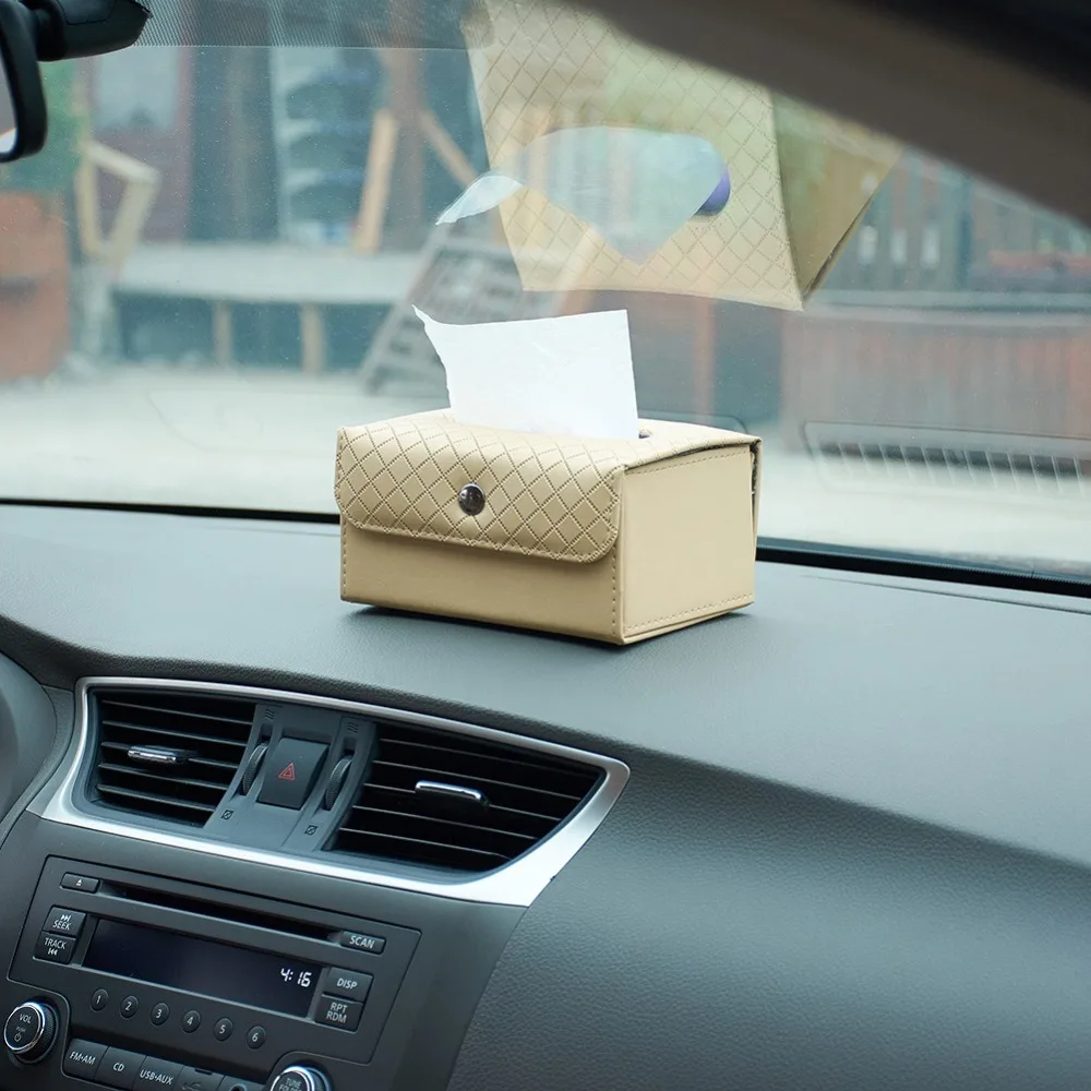 Автомобильная коробка для салфеток прямоугольной формы складной чехол