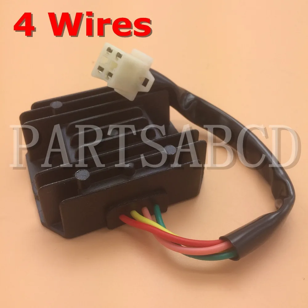 PARTSABCD 4 проводной регулятор напряжения выпрямитель GY6 150 200 250cc ATV Dirt Bike Мопед