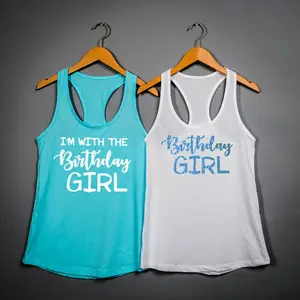 personalized birthday girl womens Tank tops tees bridal shower t Shirts party favors GIFTS photo prop
