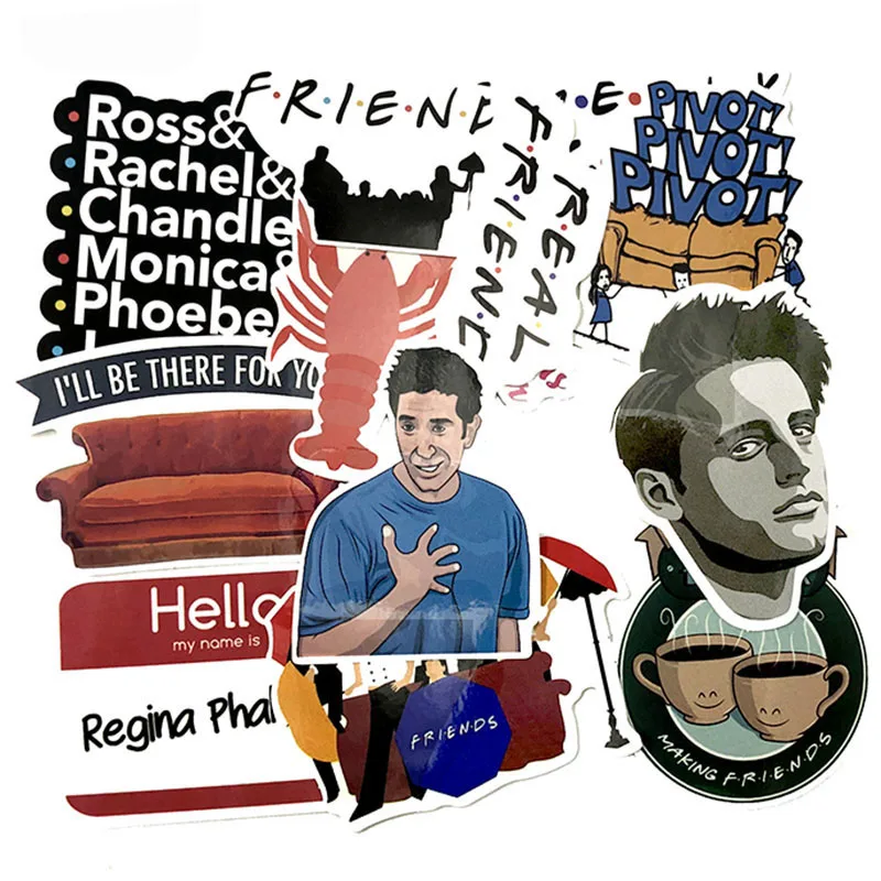 34 PcsFriends ТВ шоу забавные креативные значки DIY декоративные наклейки мультфильм ПК
