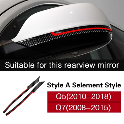 Style A selement TPIC аксессуары для модификации автомобиля, внешнее зеркало заднего вида из углеродного волокна, анти-потертые полоски, накладные автомобильные наклейки для Audi Q5 Q7 SQ5 - Название цвета: Style A selement